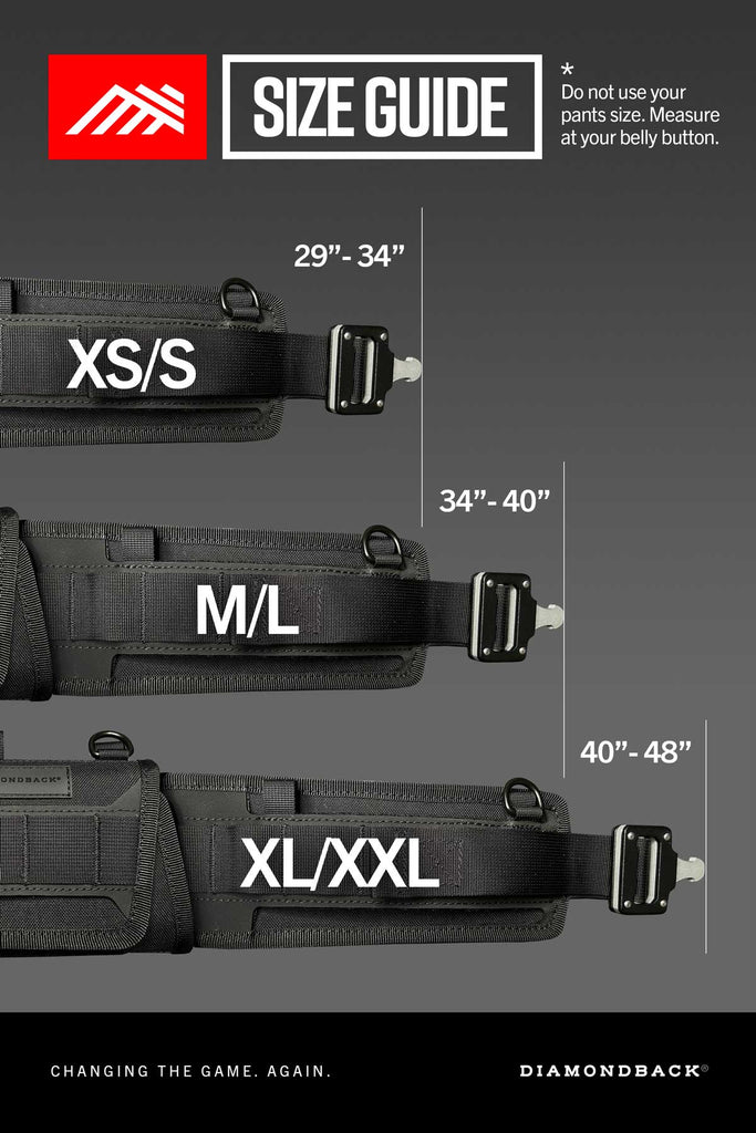 Diamondback Tempo belt size guide